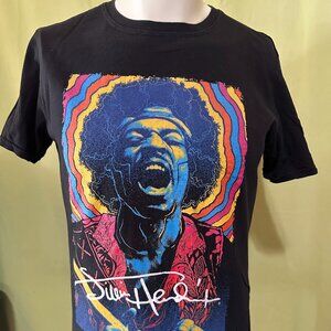 Jimmy Hendrix Psychedelic Hallucinatory Mind-bending Men's Black T Shirt Medium